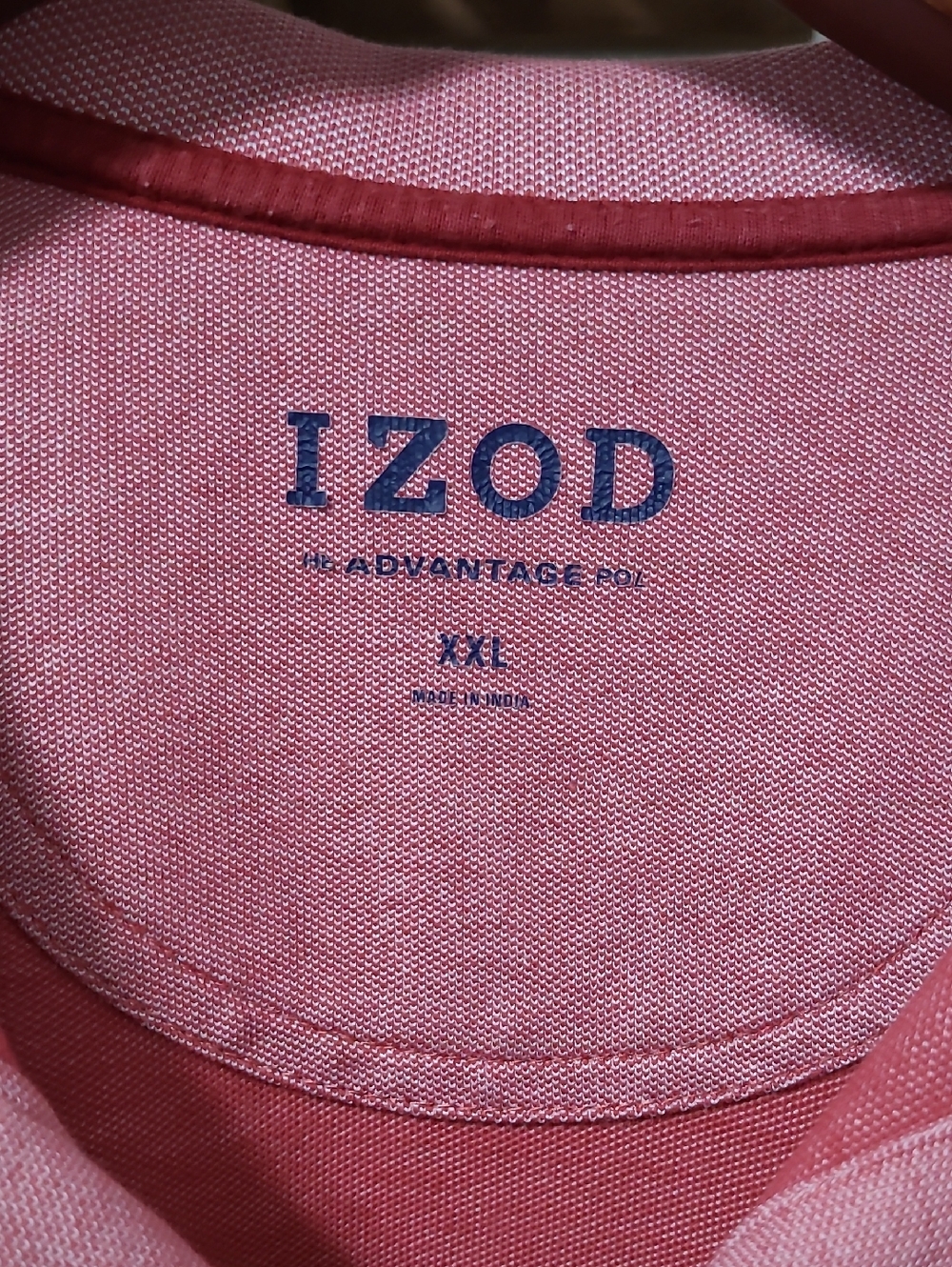 Men's Muted Red Izod Polo - Picture 2 of 6